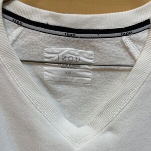 Izod v-Neck Sweater in White